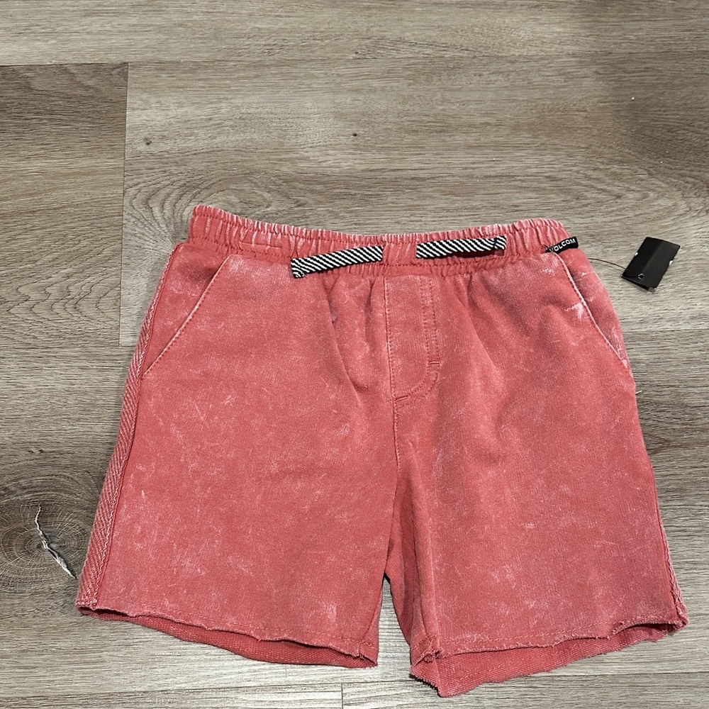 Volcom boys Washed Red Flat Front Shorts